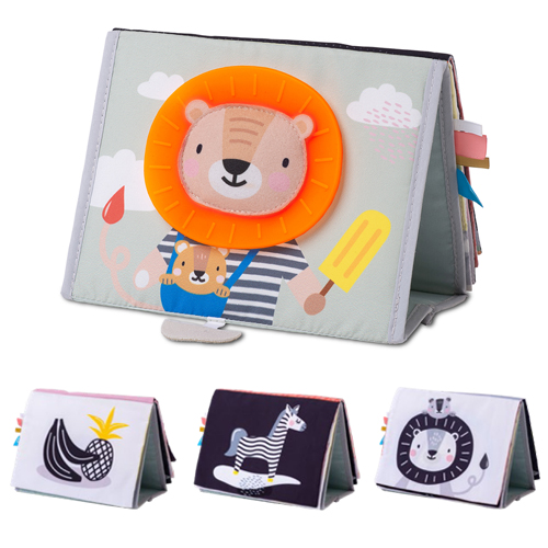 Taf Toys Savannah - Libro de actividades suave y arrugado para bebés con  enorme espejo seguro para bebés, actividades 3D, texturas y un mordedor  suave