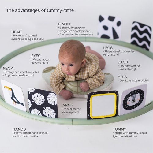 Taf Toys Baby Tummy Time Pillow | Perfect for 2-6 Months Old Babies,  Enables Easier Development & Easier Parenting, Natural Developmental,  Comfortable
